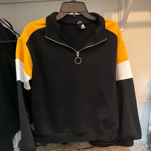 Black Quarter Zip Sweater